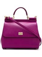 Dolce & Gabbana Sicily Top Handle Bag - Pink & Purple