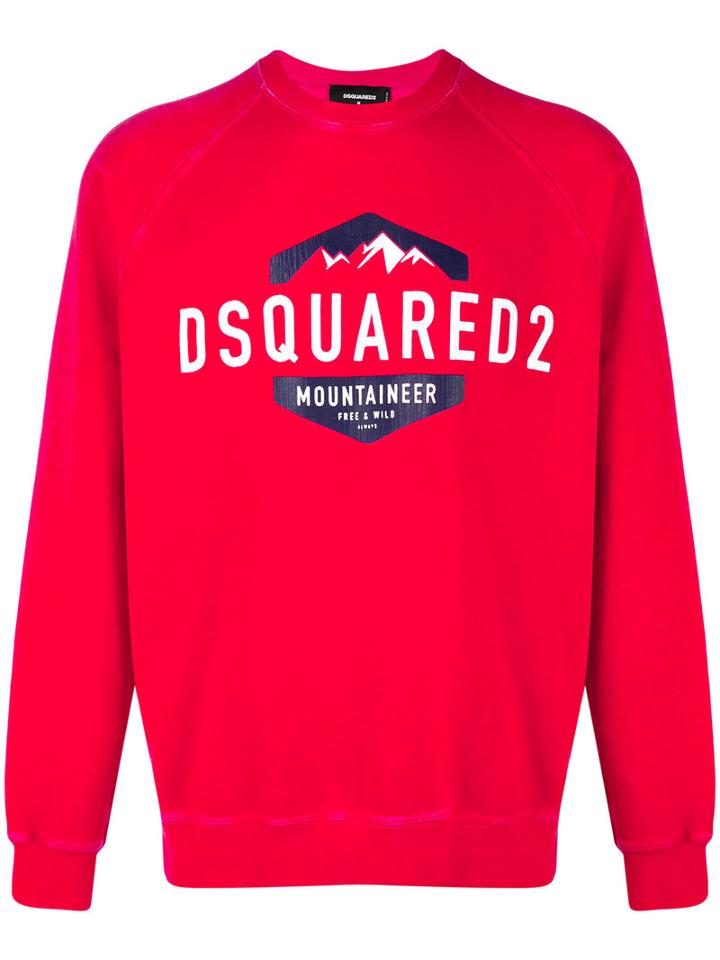 Dsquared2 - Mountaineer Logo Sweatshirt - Men - Cotton - Xl, Red, Cotton