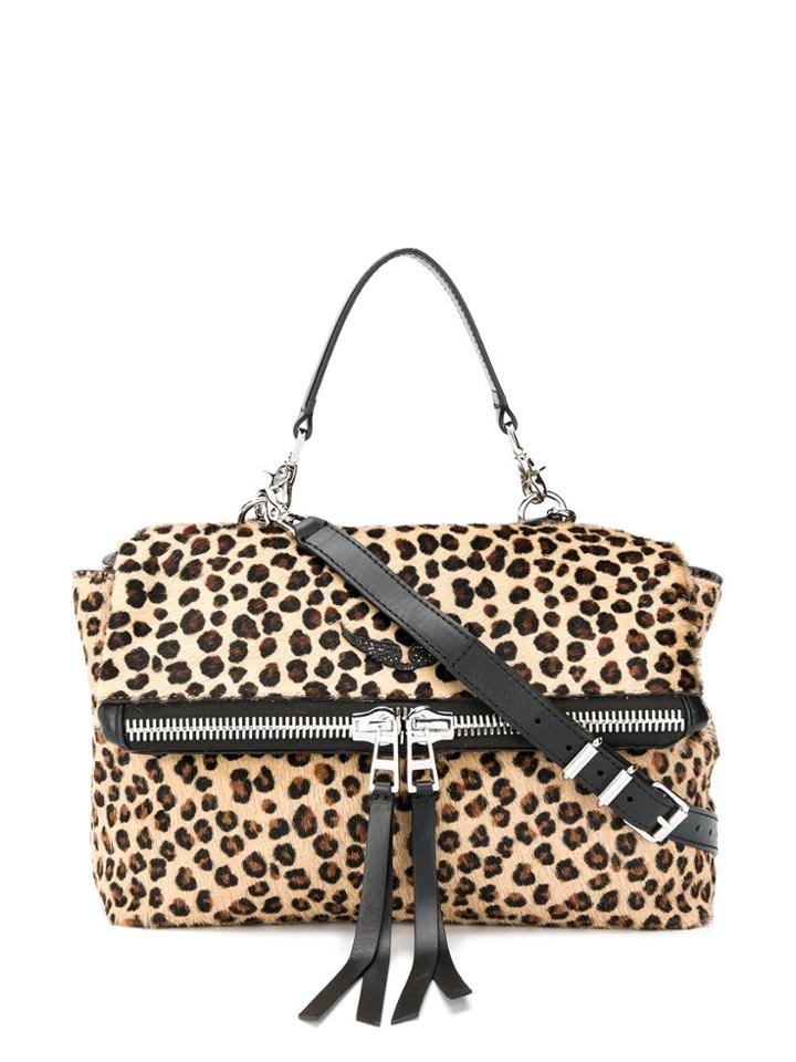 Zadig & Voltaire Leopard Print Shoulder Bag - Neutrals
