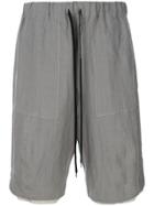 Individual Sentiments Drawstring Waist Shorts - Grey