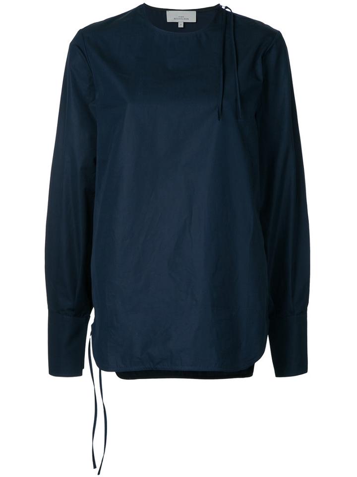 Studio Nicholson - Slouched Top - Women - Cotton - 0, Blue, Cotton