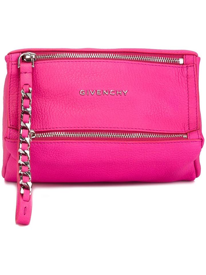 Givenchy 'pandora' Clutch, Women's, Pink/purple, Goat Skin/metal