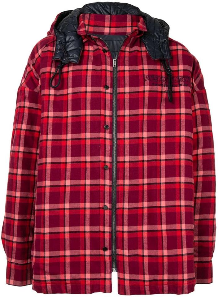 Juun.j Check Print Jacket - Red