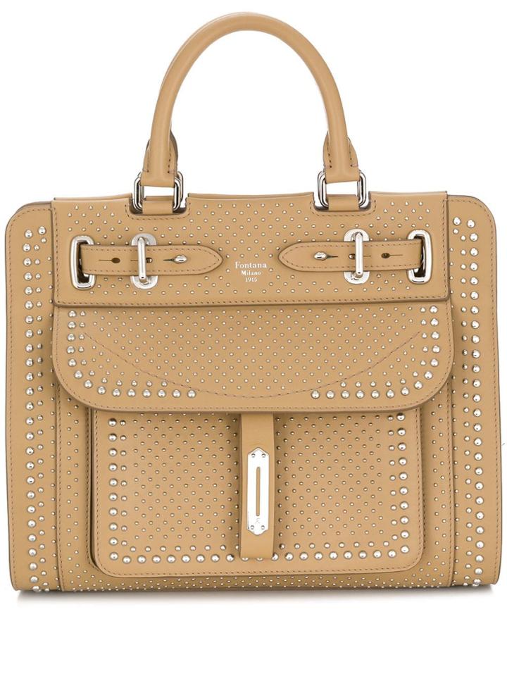Fontana Double Buckle Tote - Neutrals