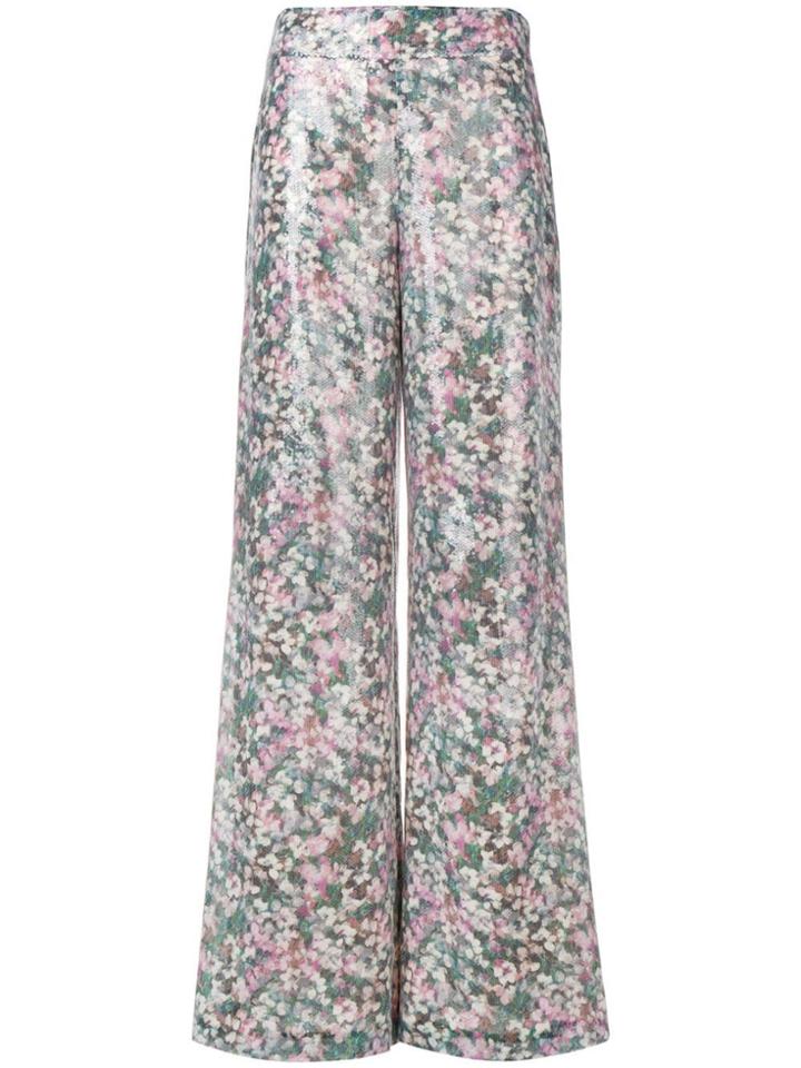 Max Mara Studio Obliqua Floral Sequin Trousers - Green