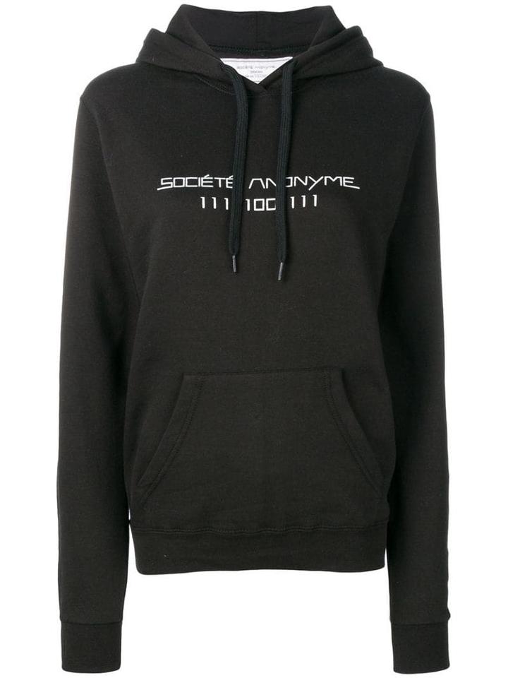 Société Anonyme Printed Logo Hoodie - Black