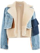 Natasha Zinko Denim Shearling Jacket - Blue