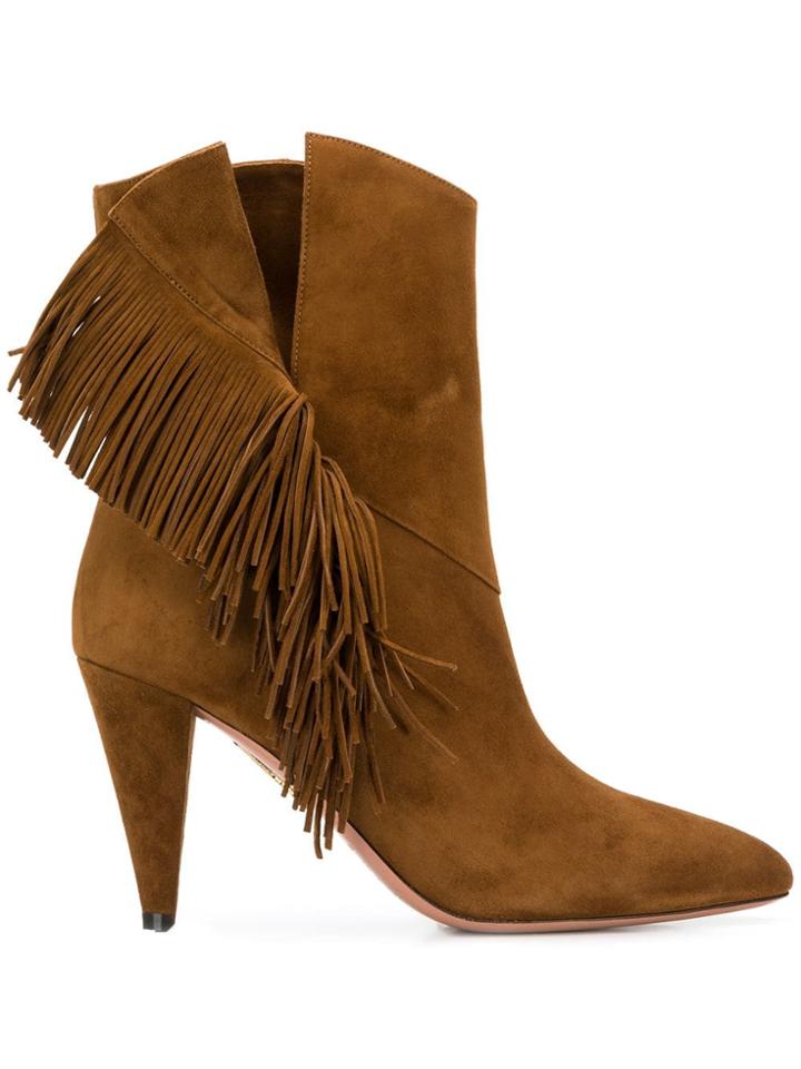 Aquazzura Apache Boots - Brown