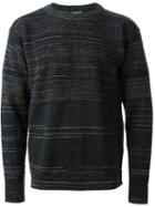S.n.s. Herning 'fisherman' Crew Neck Sweater, Men's, Size: Xl, Black, Virgin Wool