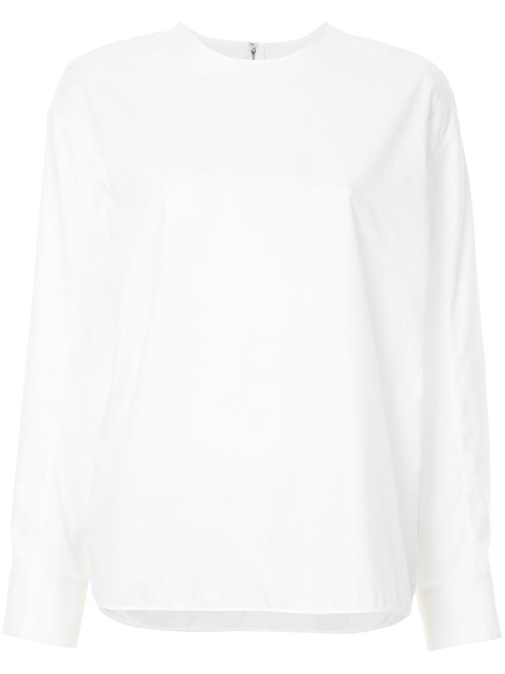 Cyclas Round Neck Blouse - White