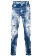 Dsquared2 Skater Bleached Jeans - Blue