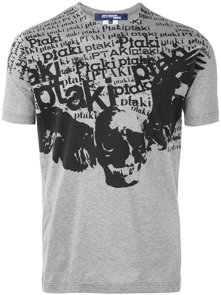 Junya Watanabe Comme Des Garçons Man Stamped T-shirt - Grey