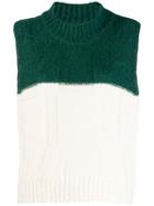 Plan C Knitted Wool Gilet - White