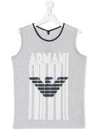 Armani Junior Logo Print Tank Top - Grey