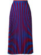 Maison Margiela Striped Pleated Skirt - Blue