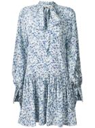 Stella Mccartney Floral Peasant Dress - Blue