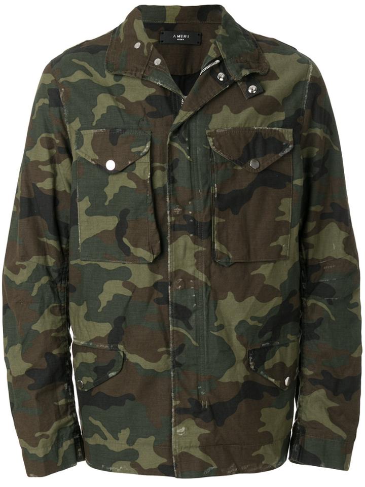 Amiri Camouflage Cargo Jacket - Green