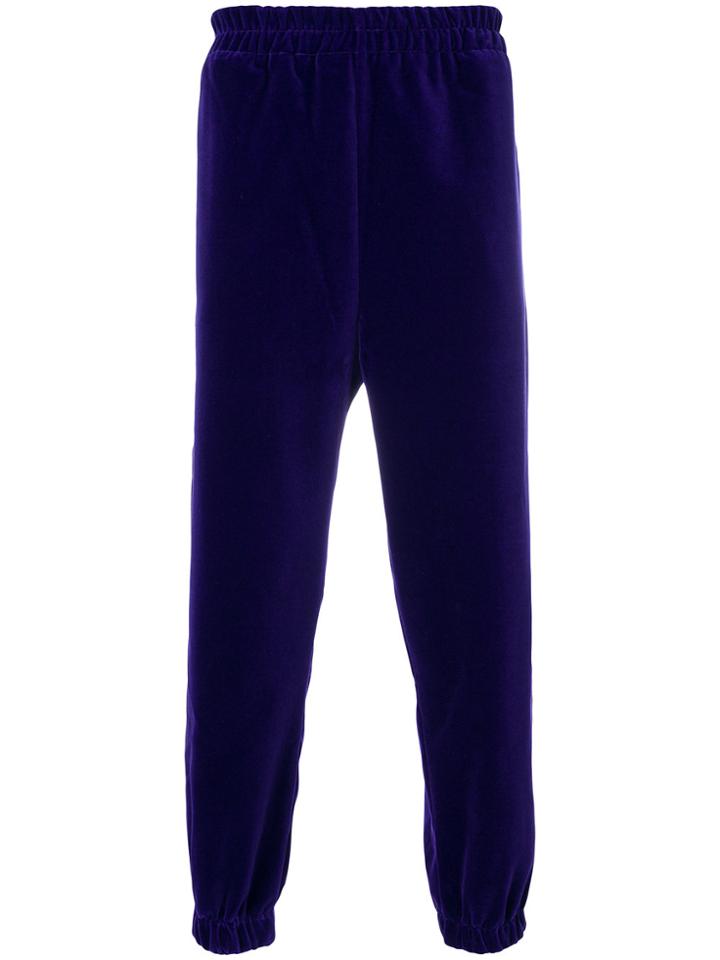 Paura Velvet Joggers - Pink & Purple