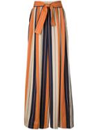 Tome Striped Wide-leg Trousers - Orange