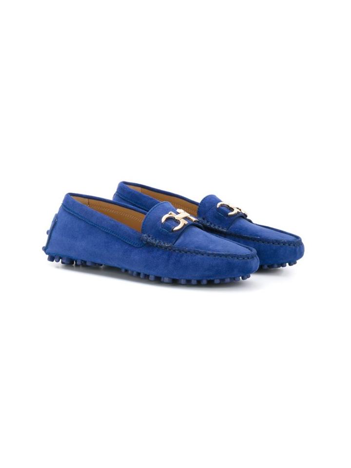 Salvatore Ferragamo Kids Saba Driving Shoes, Boy's, Size: 27, Blue