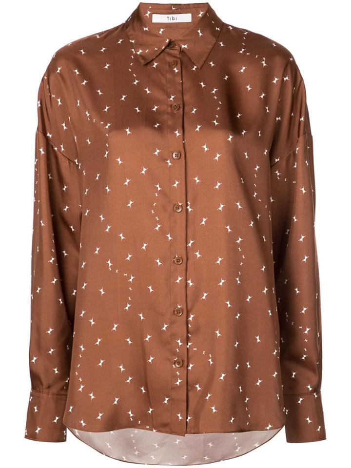 Tibi Ant Polka Dot Blouse - Brown