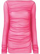 Msgm Pink Ruched Top