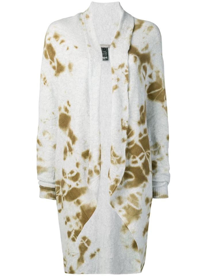 Suzusan Cashmere Upside Down Cardigan - Grey