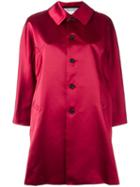 Comme Des Garçons Comme Des Garçons Single Breasted Coat, Women's, Size: Medium, Red, Polyester/cupro