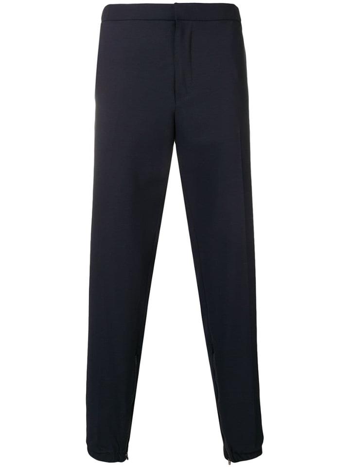 Emporio Armani Cropped Tapered Trousers - Blue
