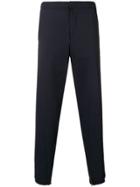 Emporio Armani Cropped Tapered Trousers - Blue