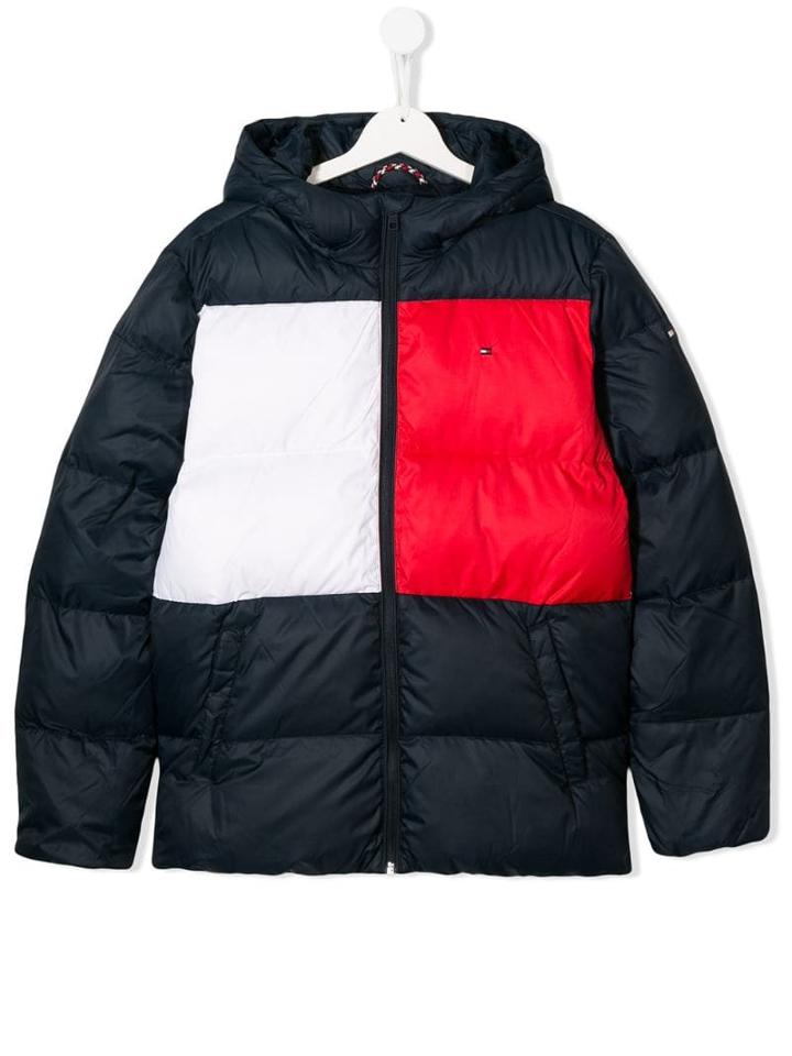Tommy Hilfiger Junior Teen Padded Flag Jacket - Blue