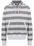 Junya Watanabe Man Striped Hoodie - Grey