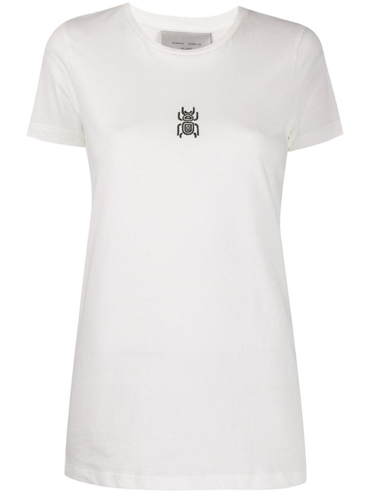 Frankie Morello Embroidered Scarab T-shirt - White