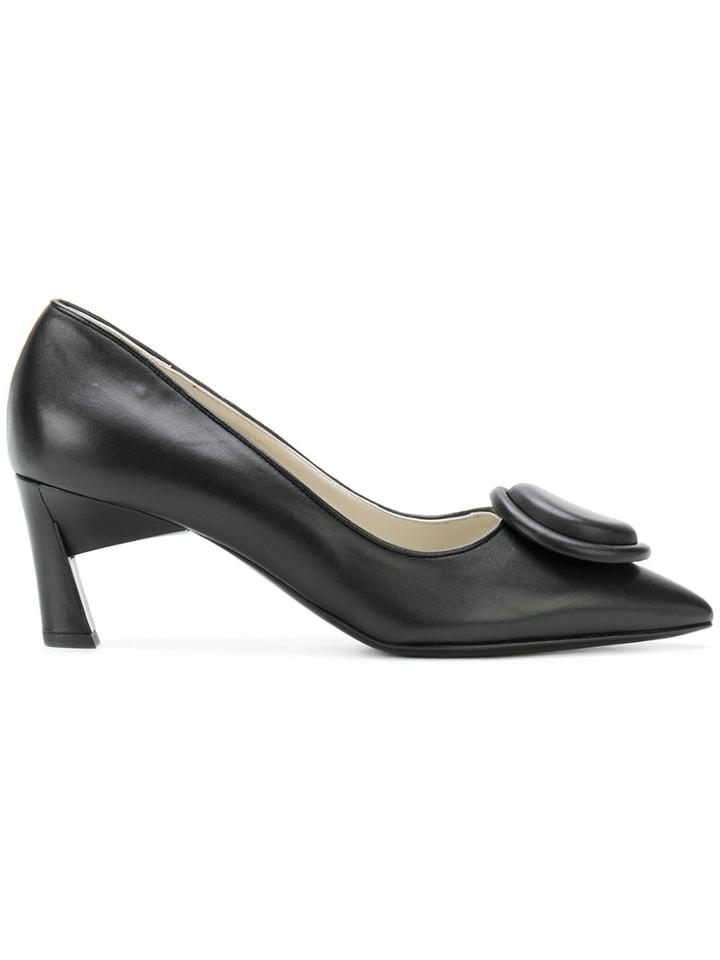 Marni Leather Plaque Pumps - Black
