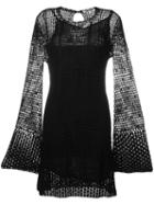 Mcq Alexander Mcqueen Perforated Dress, Women's, Size: Large, Black, Viscose/silk/polyamide
