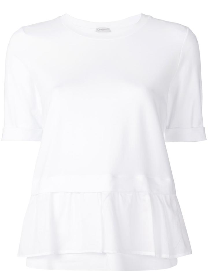 Peserico Peplum Ruffle T-shirt - White