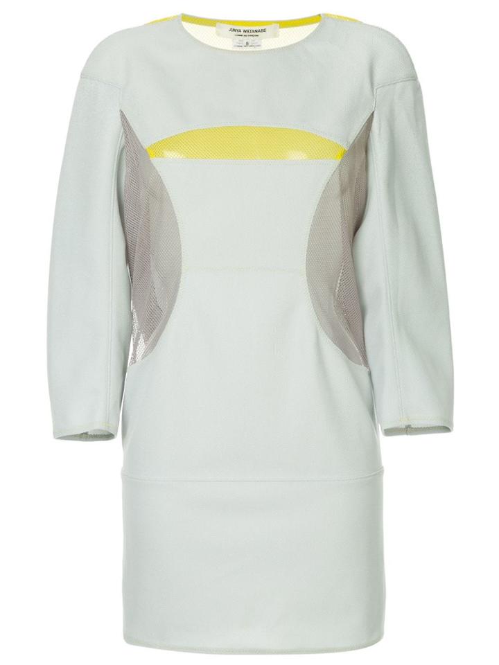 Junya Watanabe Comme Des Garçons Vintage Mesh Panel Mini Dress - Grey