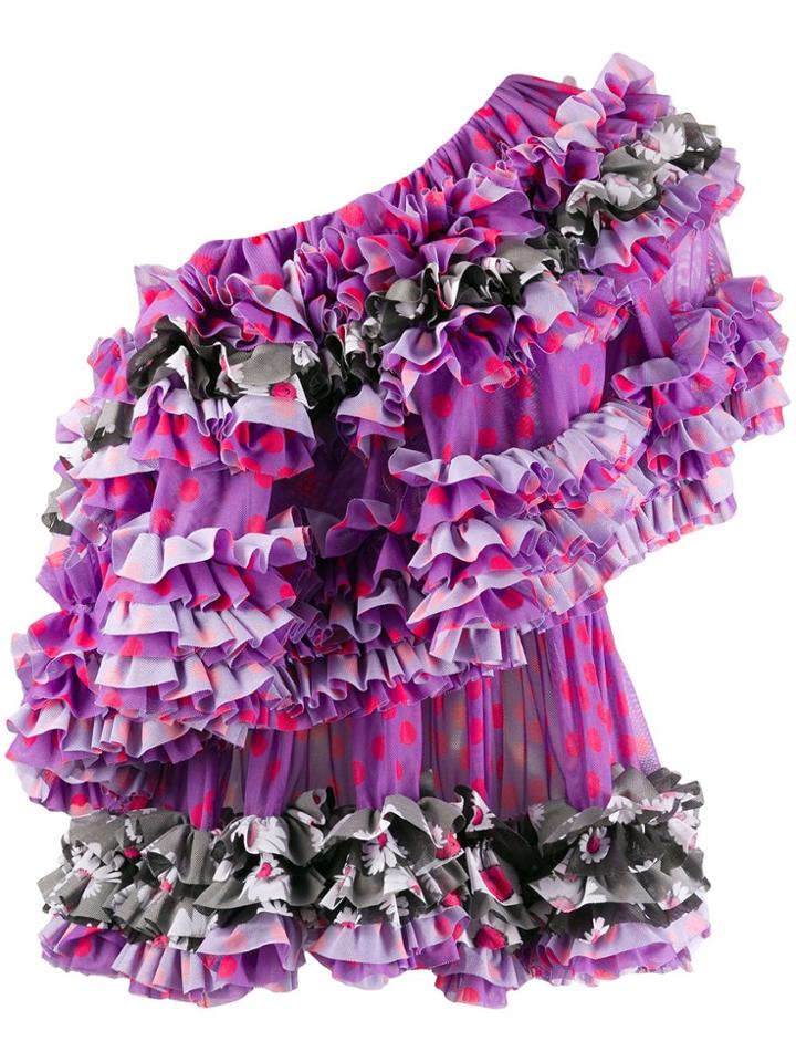 Molly Goddard Ruffle-trimmed Blouse - Purple