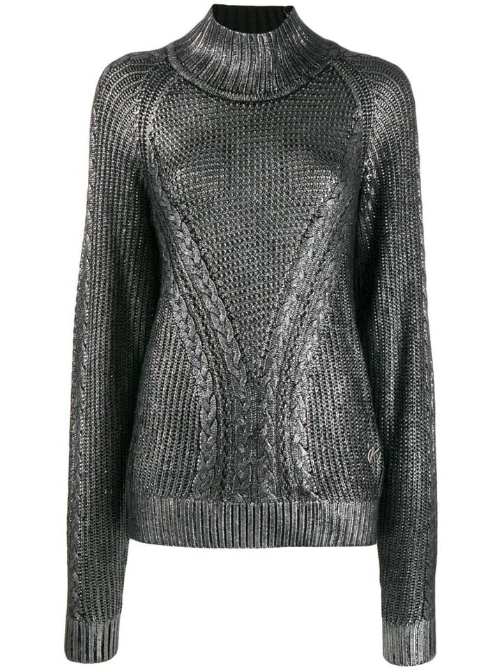 Karl Lagerfeld Coated Jumper - Metallic