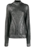 Karl Lagerfeld Coated Jumper - Metallic