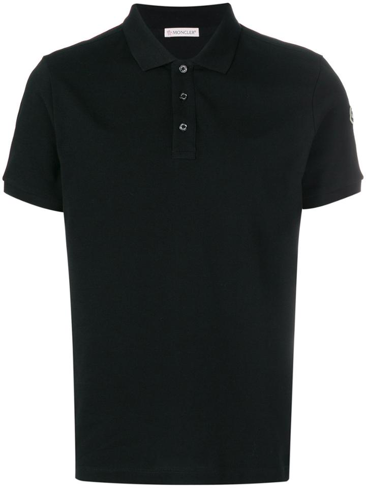 Moncler Classic Fitted Polo Top - Black