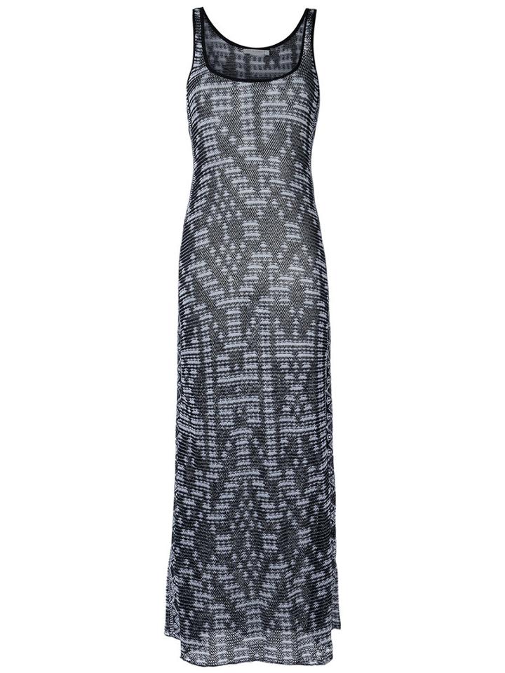 Knitted Maxi Dress - Women - Cotton/acrylic - P, Black, Cotton/acrylic, Cecilia Prado