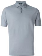 Zanone Classic Polo Shirt, Men's, Size: 56, Grey, Cotton