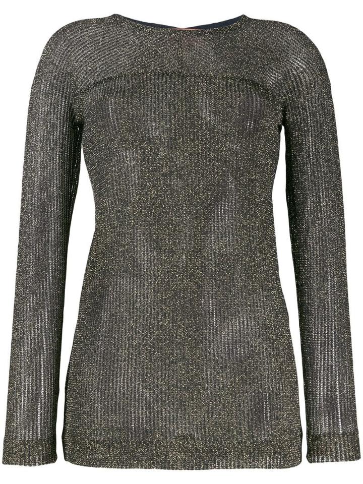 Missoni Mesh Style Knitted Top - Black