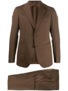 Tagliatore Regular Two Piece Suit - Brown