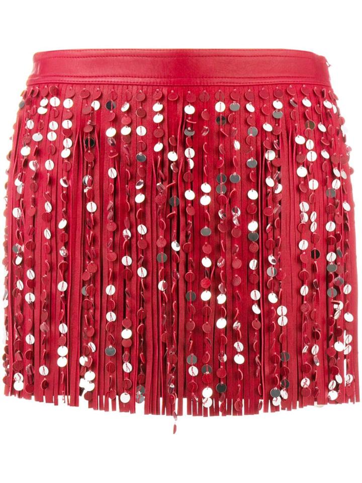 Valentino Fitted Short Skirt - Red
