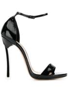 Casadei Ankle Strap Stiletto Sandals - Black