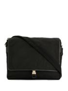 Prada Pre-owned Buckled Flap Crossbody Bag - Black