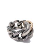 Hum 18kt Yellow Gold And Diamond Chain Ring - Unavailable