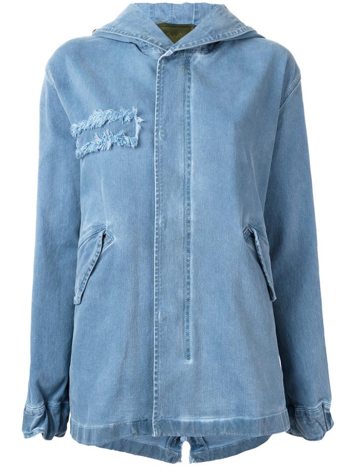 Mr & Mrs Italy Hooded Denim Parka - Blue